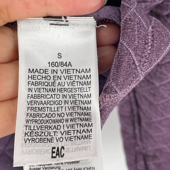 Marmot Women 's Annie Purple Long Sleeve Quilted Jacquard Cowl Neck Pullover S - Picture 10 of 10